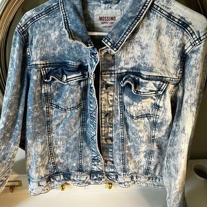 Plus Size Mossimo Bleached Jean Jacket